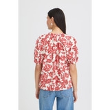 Ihgilvis Short Sleeve Shirt Red Floral Print