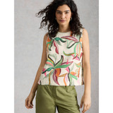 Matilda Linen Vest - Ivory Print
