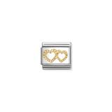 Yellow Gold Double Hearts - Composable Charm