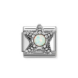 Sterling Silver White Opal Starfish - Composable Charm