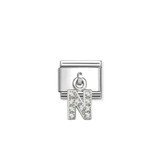 Sterling Silver Letter N - Composable Charm