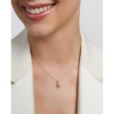 10K Gold Cz Shamrock Necklace