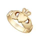 9K Gold Gents Heavy Gold Claddagh Ring