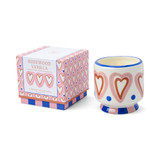 A Dopo Hearts Ceramic Candle 226g – Rosewood Vanilla