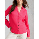 Annie Double Cloth Shirt - Bright Pink