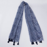 Erin Tassle Scarf – Navy