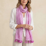 Erin Tassle Scarf – Pink