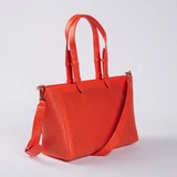 Eva Lazer Cut Leather Tote – Orange