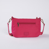 Emilia Diagonal Quilted Crossbody – Fuchsia Lining