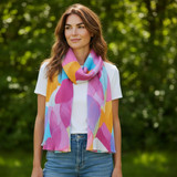 Bethany Pleated Lightweight Scarf – Multicolour