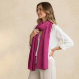 Bethany Pleated Lightweight Scarf – Fuchsia