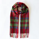 Merino Luxury Wool Scarf - Red Check