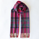 Merino Luxury Wool Scarf - Pink Check