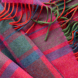 Merino Luxury Wool Scarf - Pink Check