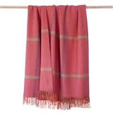 Merino Lambswool Throw - Sunset Pink Windowpane Check