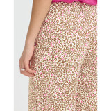 Ihkate Printed Trousers – Beige / Pink Leopard Flower