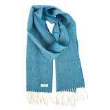 Lambswool Tweed Scarf – Peacock