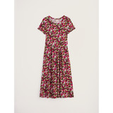 Veronica Midi Dress – Abstract Protea Print