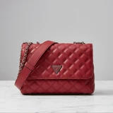 Giully Quilted Crossbody - Dark Red