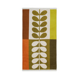 Stem Check Hazel Ochre Hand Towel 