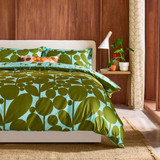 Bubble Flower Aqua Seagrass Reversible Bed Linen Set