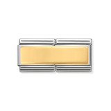 Classic Gold Engravable Double Charm