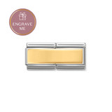Classic Gold Engravable Double Charm