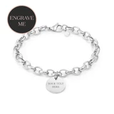 Engravable Sempre Con Me Circle Bracelet