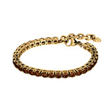 Cobra Cubic Zirconia Tennis Bracelet - Brown