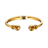 Mate Crystal Bangle Bracelet - Golden