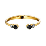 Mate Crystal Bangle Bracelet - Black Mix