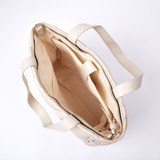 Faline Quilted Tote - Cream