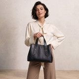 Ayla Satchel Bag - Black