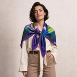 Bethany Pleated Lightweight Scarf - Purple