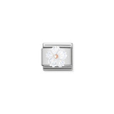 Gold Flower White Mother of Pearl - Composable Charm