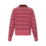 Ihsage Pullover - Fruit Dove With Zinfandel Stripe