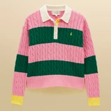 Cable Rugby Top - Pink/Green