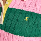Cable Rugby Top - Pink/Green