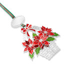 Poinsettia Basket Christmas Tree Decoration
