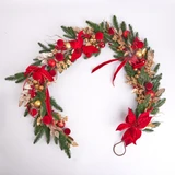 Red & Gold Poinsettia Garland