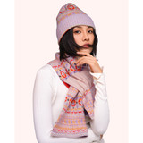 Fair Isle Scarf - Cream Mix