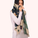 Midnight Orchid Wool Mix Scarf