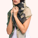 Midnight Orchid Wool Mix Scarf