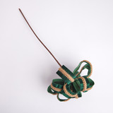 Green Fold Ribbon Flower Stem