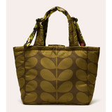 Puffy Reversible Tote - Solid Stem Khaki & Fern 