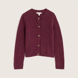 Dawson Pick Merino Cardigan - Dark Hellebore