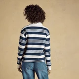 Lara Stripe Cotton Collared Long Sleeve Rugby Shirt