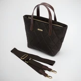 Quilted Mini Tote Bag - Olive 