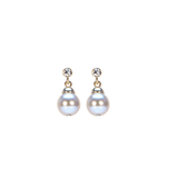 Cream & Gold Pearl Drop Earrings