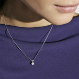 Pearls Loop Sterling Silver Heart Necklace